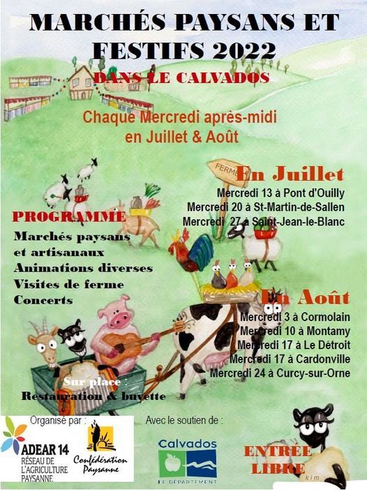 Mon actu : Stand au Marché paysan à Curcy sur Orne le mercredi 24 Août